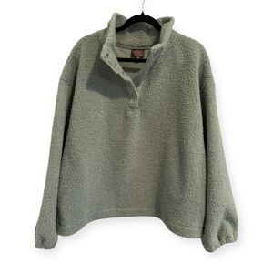 Berkley Jensen Faux Sherpa Pullover Shacket Women’s XL